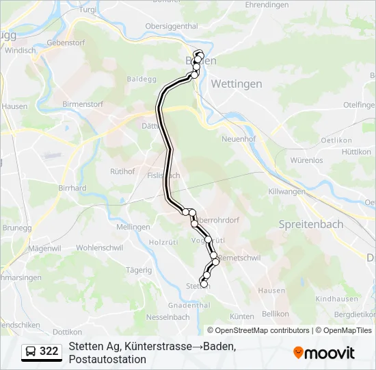 322 Bus Line Map