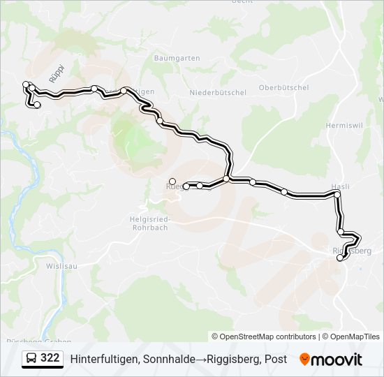 322 Bus Line Map