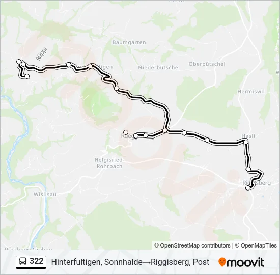 322 Bus Line Map
