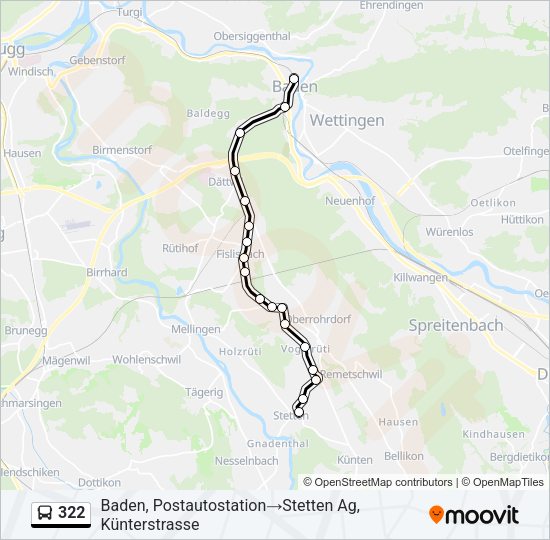 322 Bus Line Map