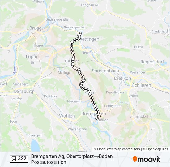 322 Bus Line Map