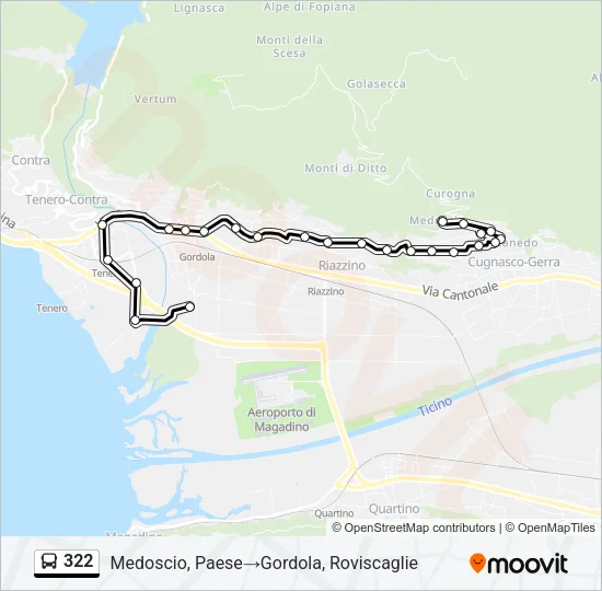 322 Bus Line Map