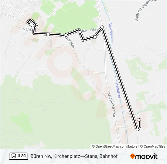 324 Bus Line Map