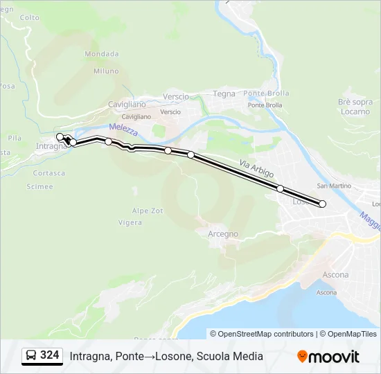324 Bus Line Map