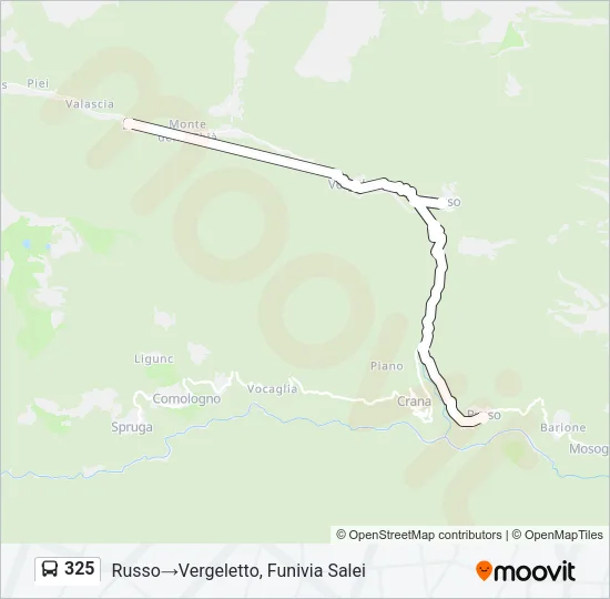 325 Bus Line Map