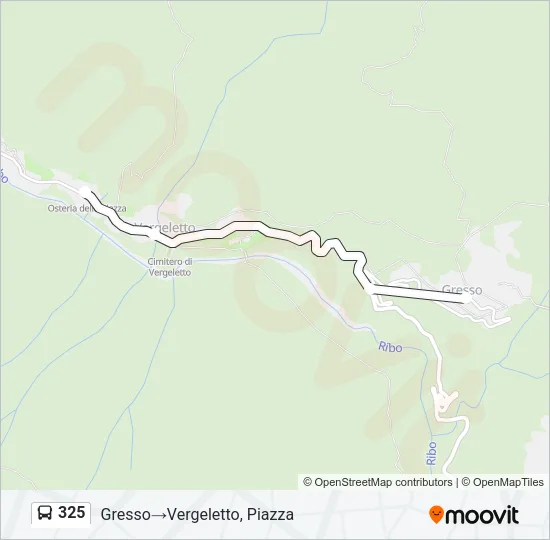 325 Bus Line Map