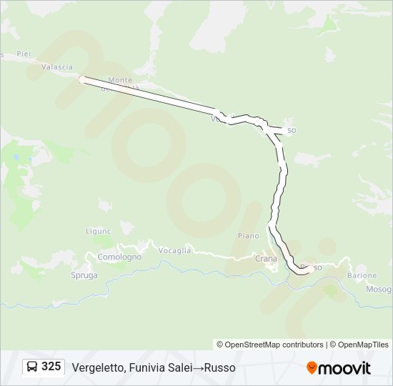 325 Bus Line Map