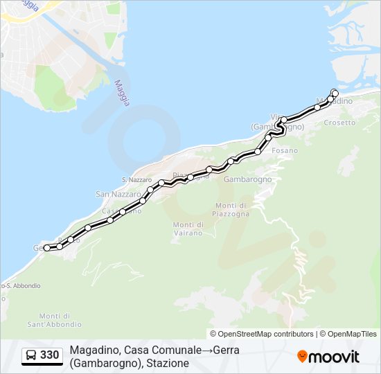 330 Bus Line Map