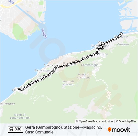 330 Bus Line Map