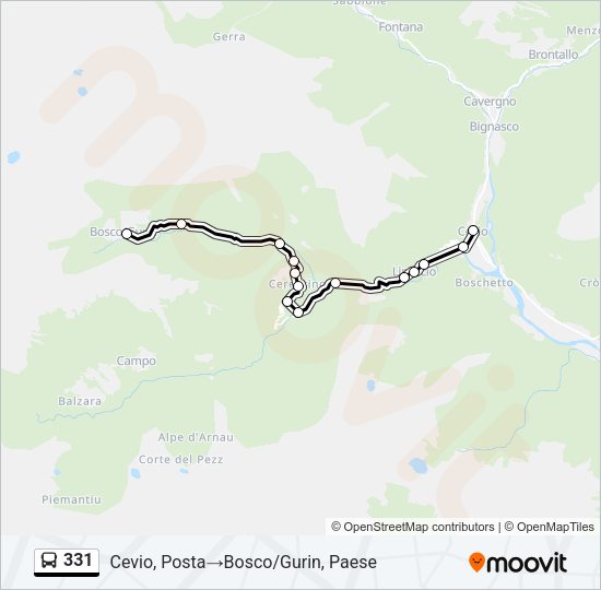 331 Bus Line Map