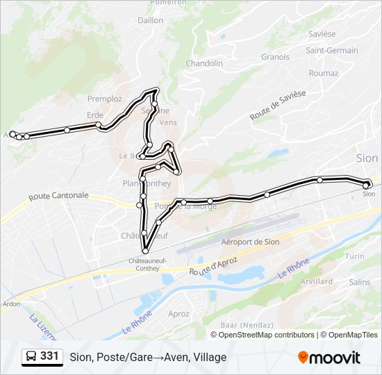 331 Bus Line Map