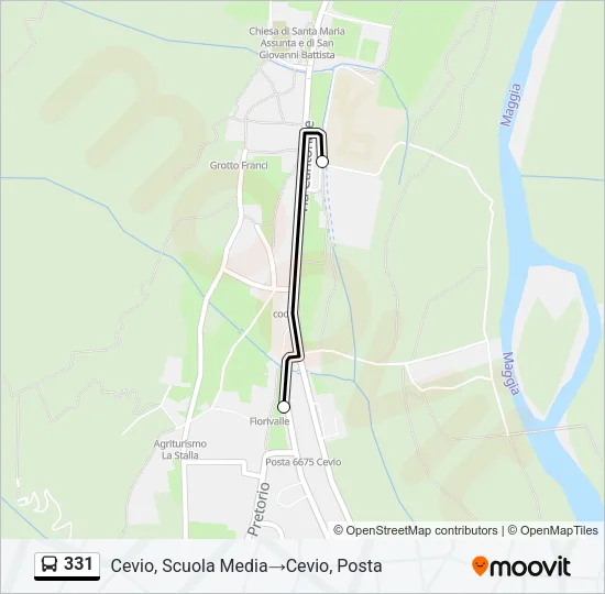331 Bus Line Map