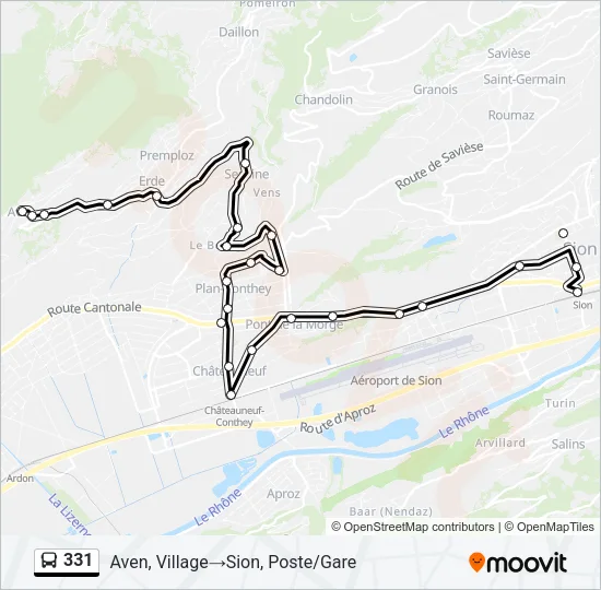 331 Bus Line Map