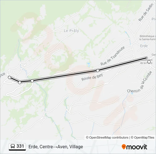 331 Bus Line Map