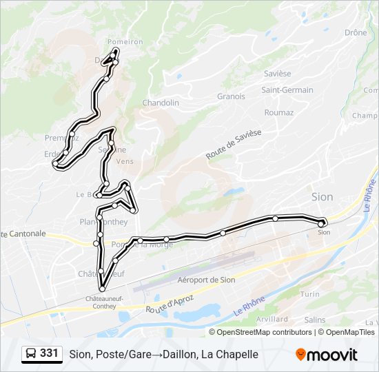 331 Bus Line Map