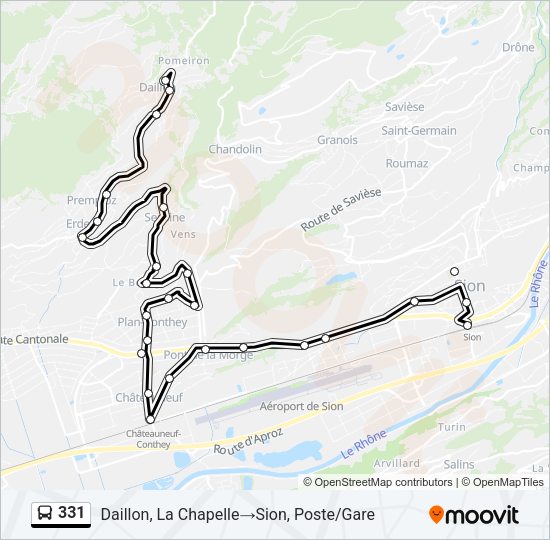 331 Bus Line Map