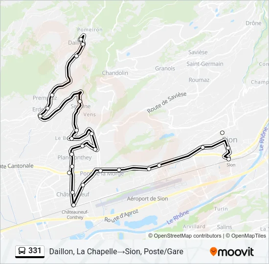 331 Bus Line Map