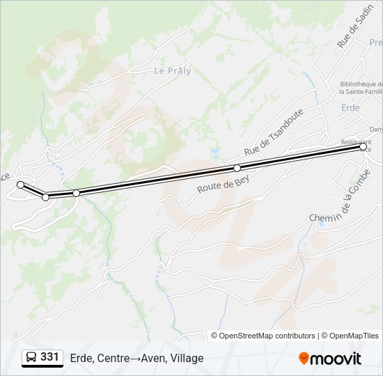 331 Bus Line Map