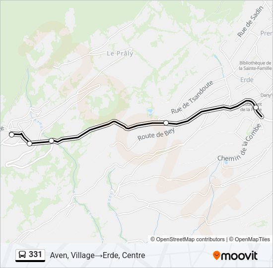 331 Bus Line Map