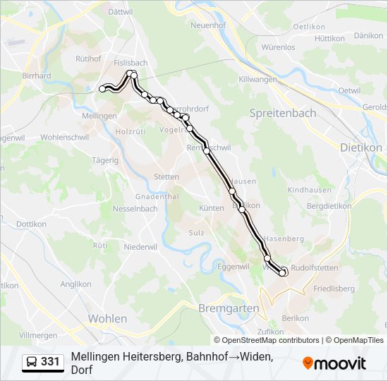 331 Bus Line Map