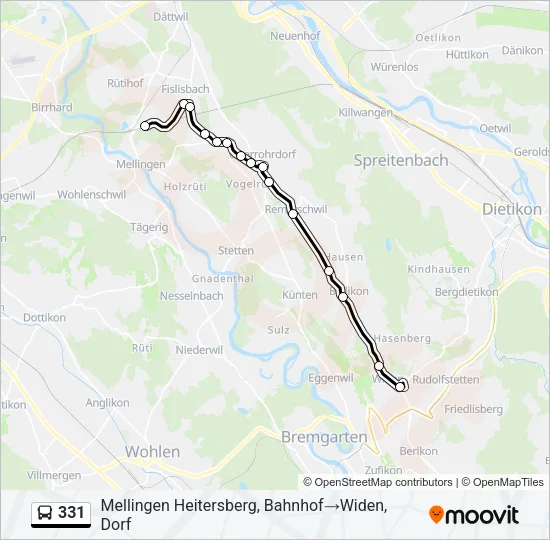 331 Bus Line Map