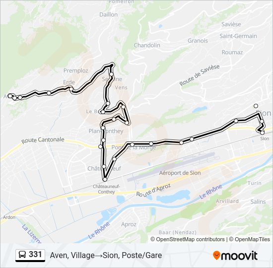331 Bus Line Map
