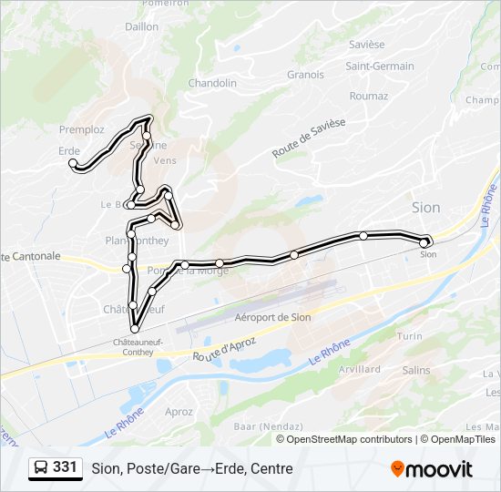 331 Bus Line Map