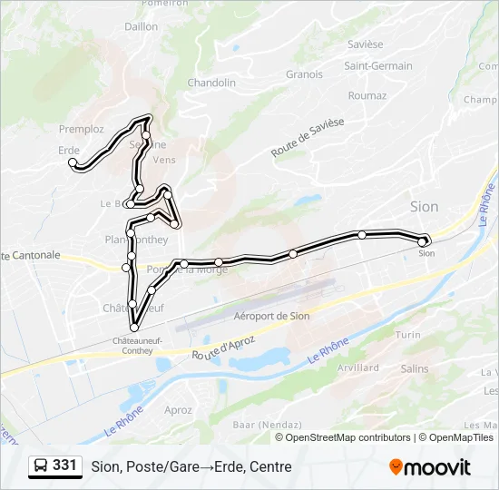 331 Bus Line Map