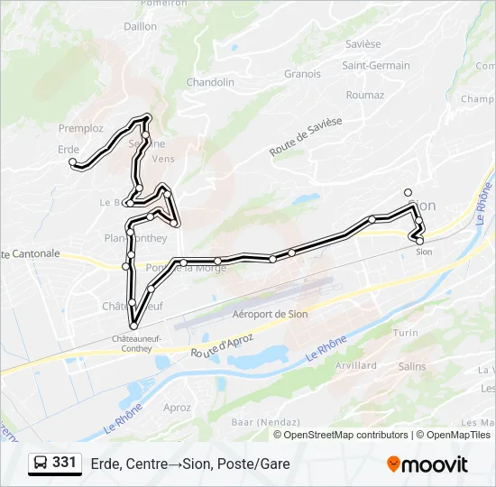 331 Bus Line Map