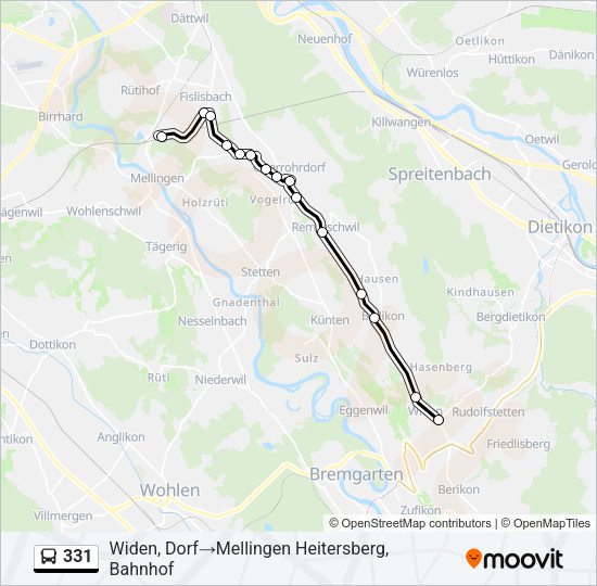 331 Bus Line Map