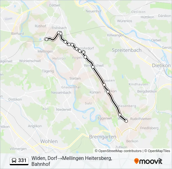 331 Bus Line Map