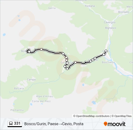 331 Bus Line Map