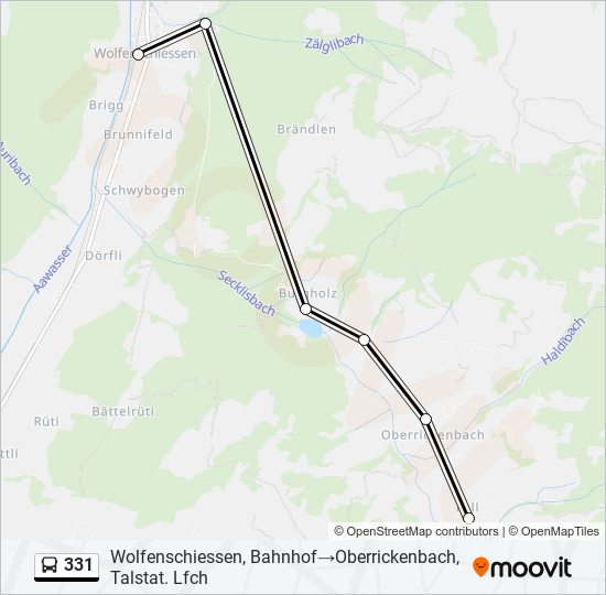 331 bus Line Map