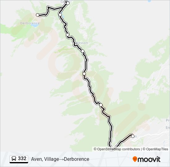 332 Bus Line Map