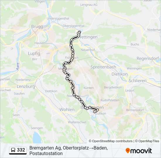 332 Bus Line Map