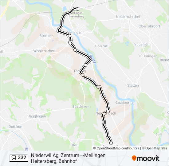 332 Bus Line Map