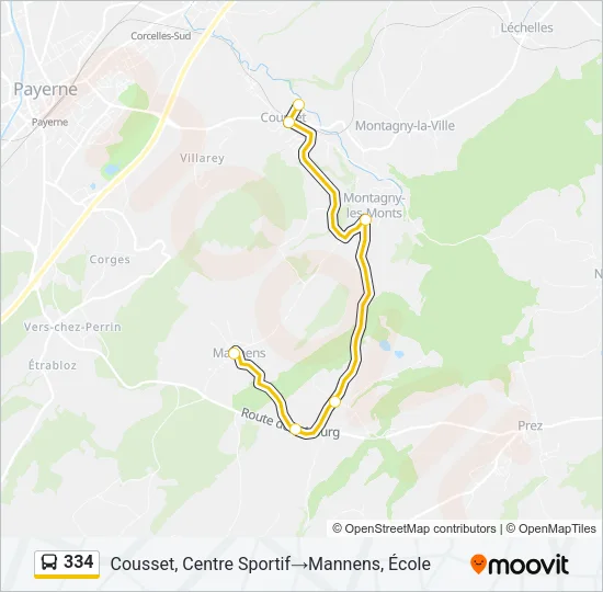 334 Bus Line Map