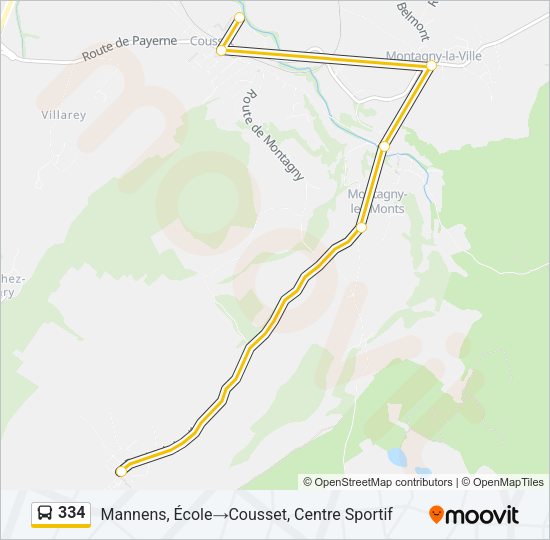 334 Bus Line Map