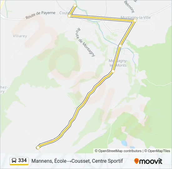 334 Bus Line Map