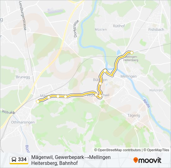 334 Bus Line Map