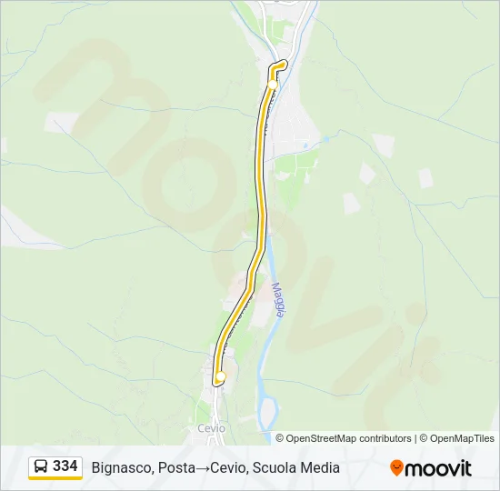 334 Bus Line Map