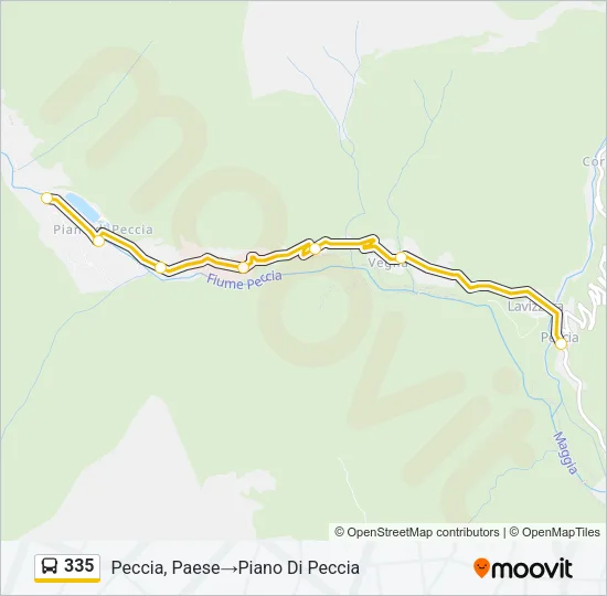 335 Bus Line Map