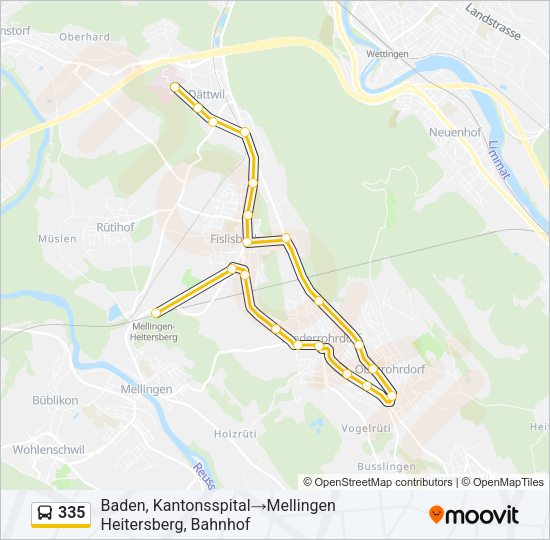 335 Bus Line Map