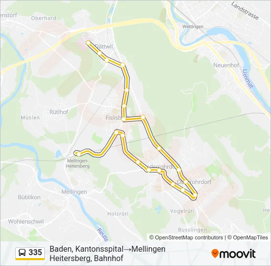 335 Bus Line Map