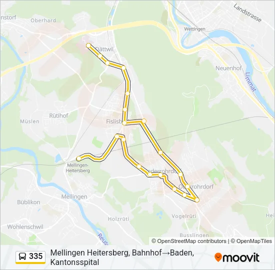 335 Bus Line Map