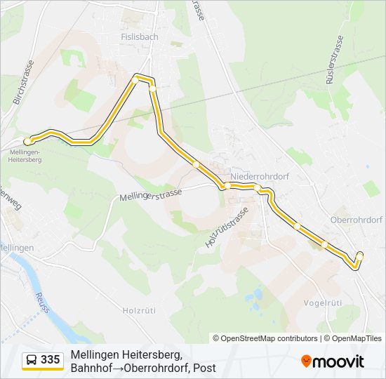 335 Bus Line Map