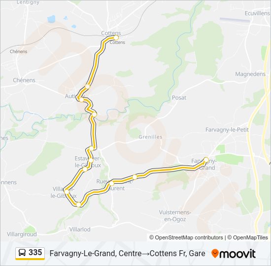 335 Bus Line Map