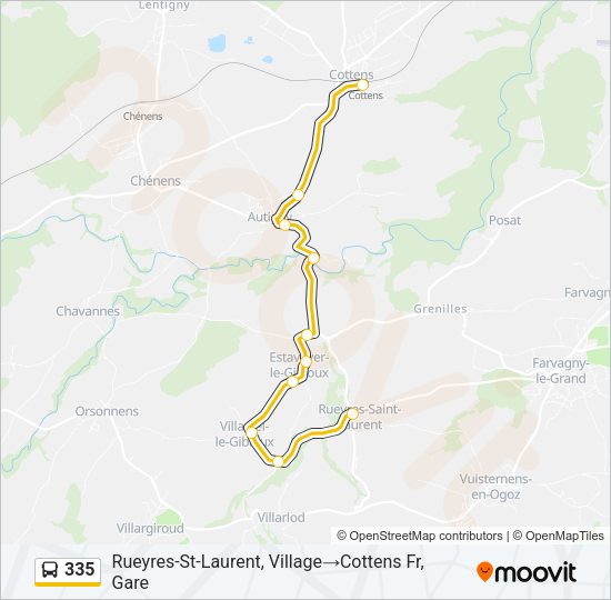 335 Bus Line Map