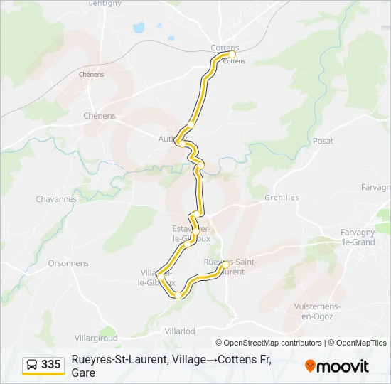 335 Bus Line Map