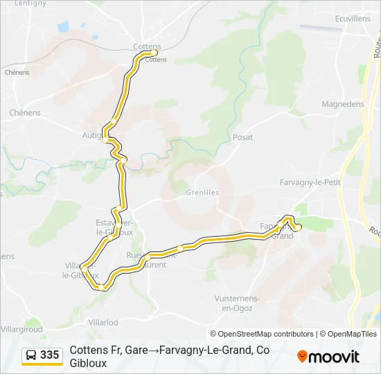 335 Bus Line Map